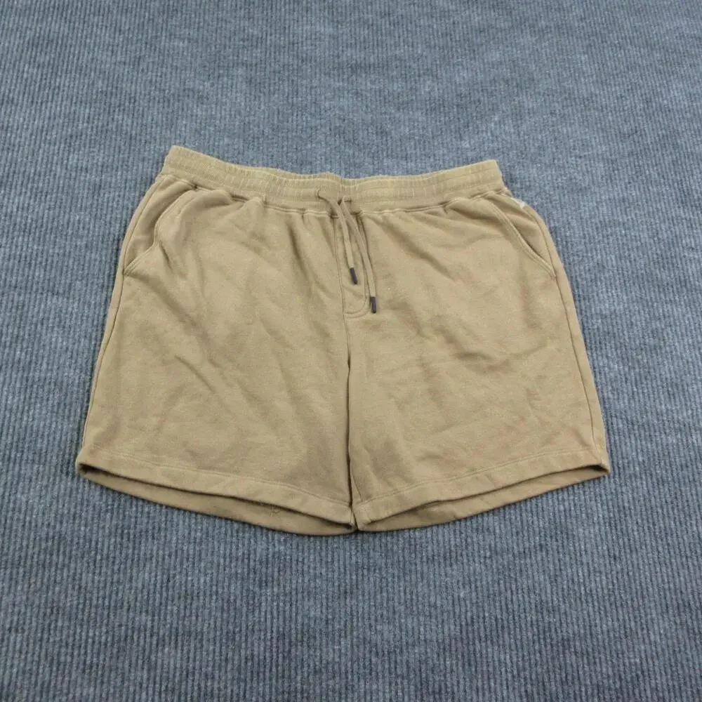 Hawker Rye Shorts Mens XL Brown Fleece Relaxed Drawstring Breathable 36x6.5* NWT
